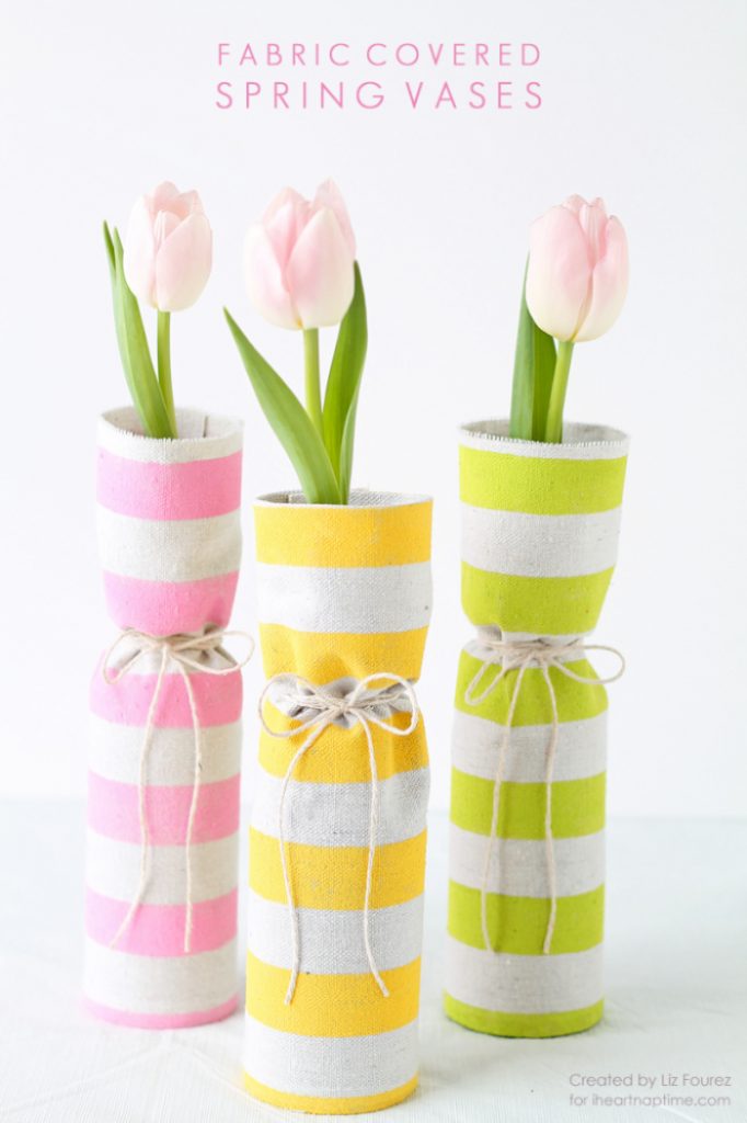 DIY Spring Vase from repurposed jars.