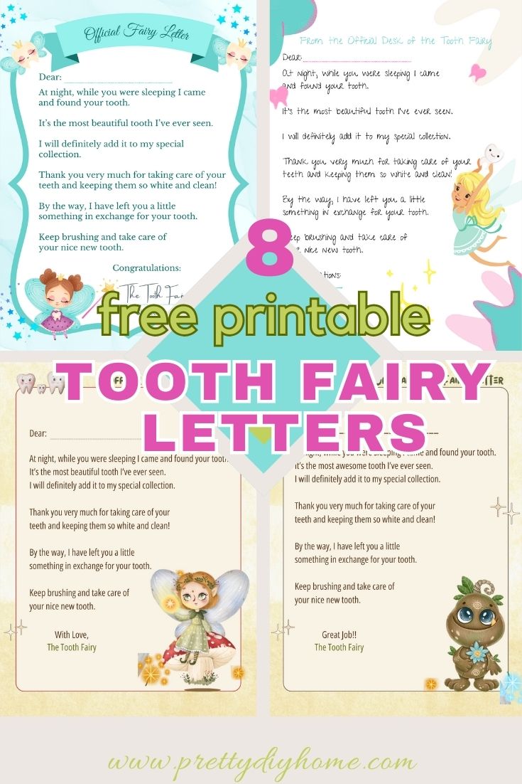 Tooth Fairy Bed and Note Printable