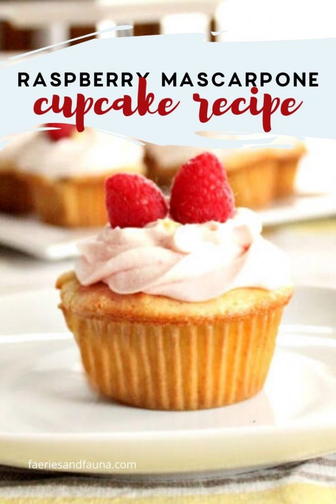 Vanilla cupcakes with fresh raspberries and mascarpone icing recipe.