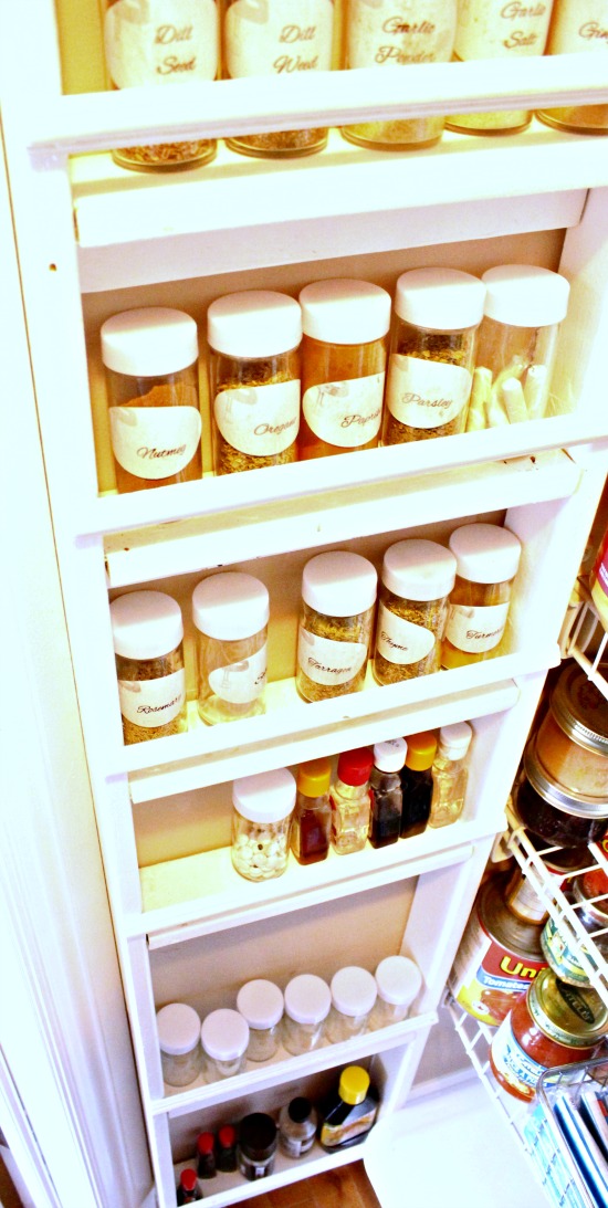 Large DIY Spice Rack for the Pantry