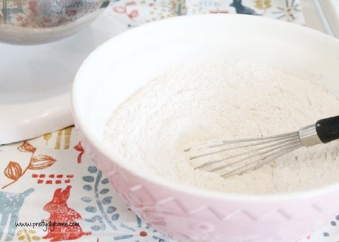 The dry ingredients from a one dough many cookie flavours recipe.