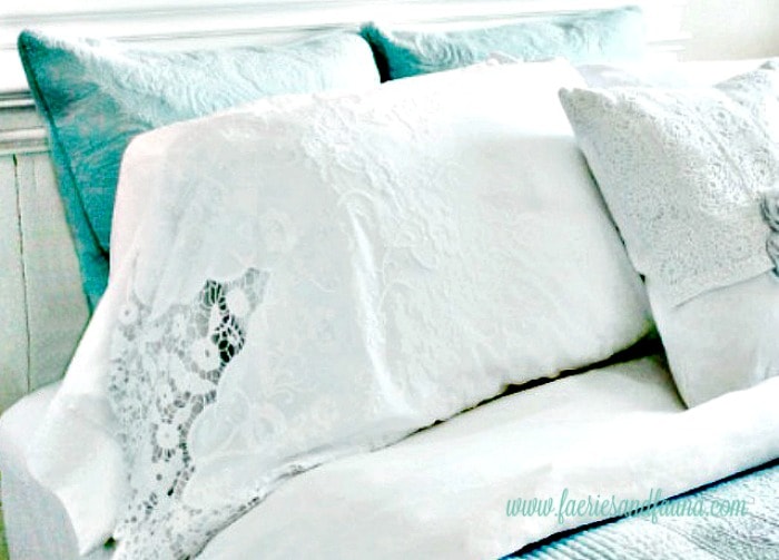 Handmade high quality, elegant pillowcases with cutout lace. Luxury pillowcases with a budget price