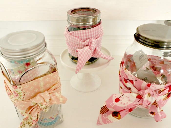 DIY Craft Room Storage Jars with Country Bumpkin Flare