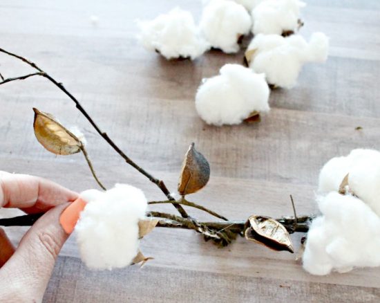 Realistic DIY Cotton Boll Stems – Pretty DIY Home