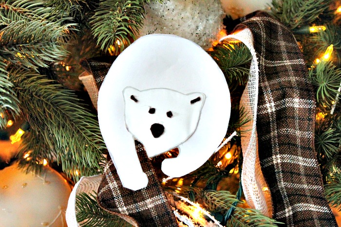 polar bear ornament, diy Christmas decorations, homemade ornaments, homemade Christmas tree ornaments