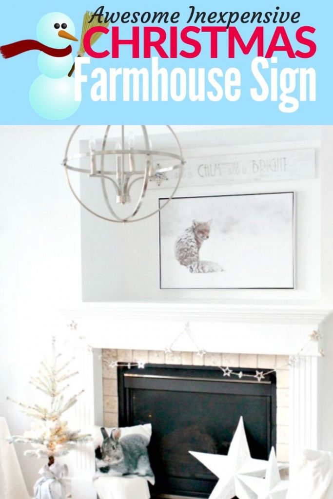 Cheap DIY Wood Christmas sign with saying.