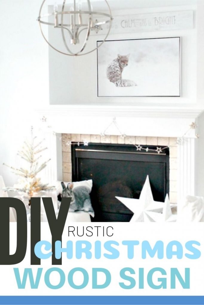 DIY Rustic wood sign for Christmas. 