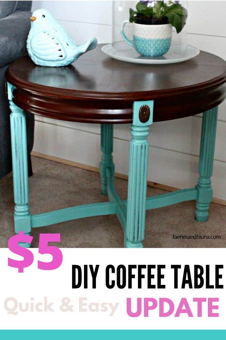 DIY Painted Coffee Table To Add A Pop Of Colour