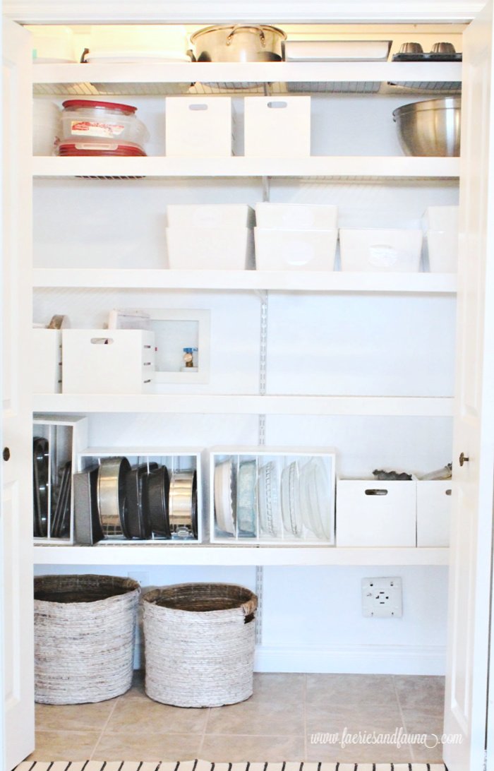 How to Upgrade Wire to Wooden Pantry Shelves - Big Brick Beauty