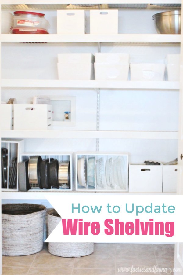 DIY - Covering Wire Shelves in the Pantry - The Happy Farmhouse