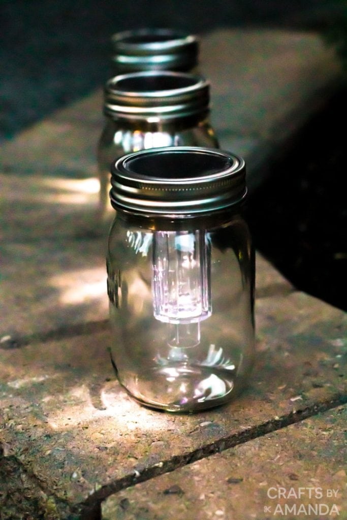 Three diy mason jar solar lights that are perfect for camping.