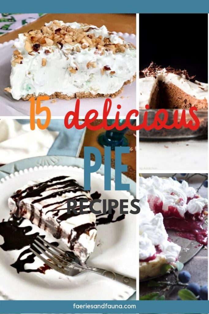 A collection of gorgeous pie recipes, verry pie, pumpkin pie, flapper pie, chocolate pie, pecan pie and no bake pie. Perfect for Fall or Thansgiving.