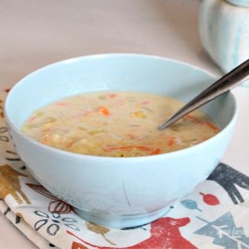 Easy chicken noodle and creamy corn soup recipe.