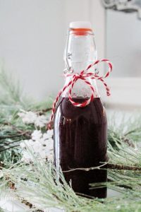 Homemade Cranberry Syrup recipe a make ahead Christmas recipe.