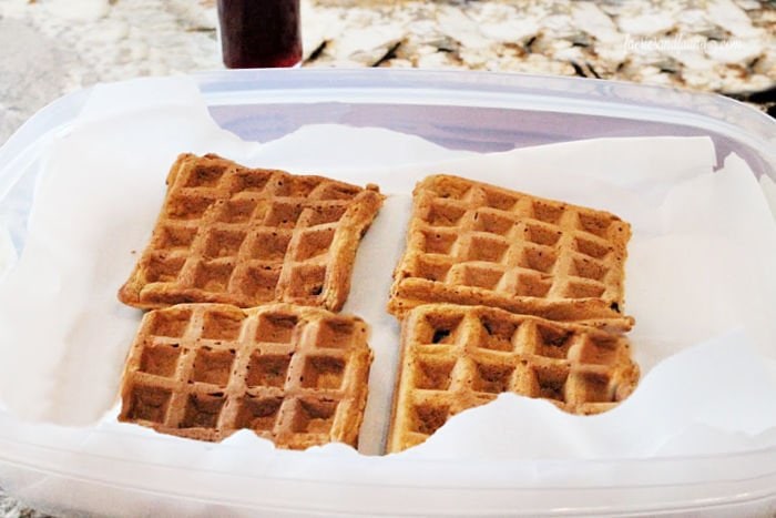 How to store make ahead gingerbread waffles