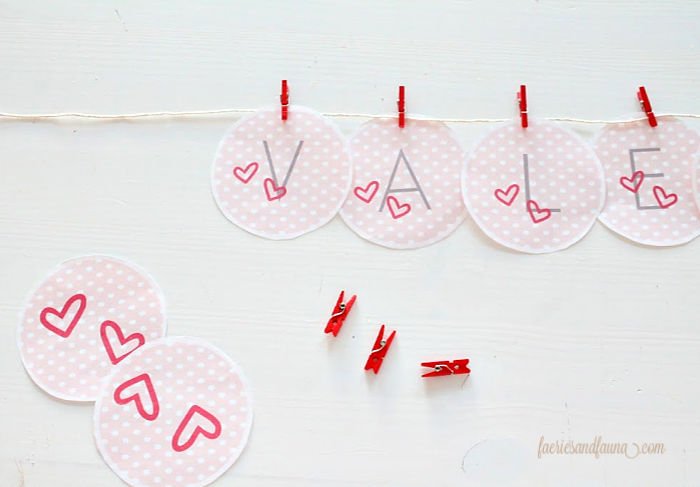 Free Printable Valentine Heart Hanging