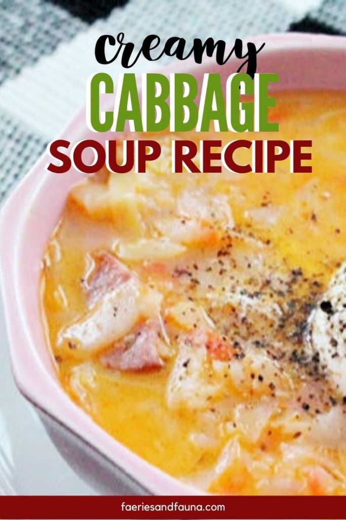 Hearty comfort food. Cabbage soup recipe with kielbasa sausage and beets.