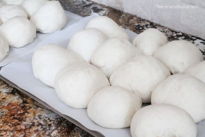 Fresh air buns ready for the oven.