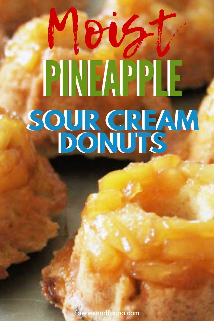 Pineapple Upside Down Baked Sour Cream Donuts Recipe