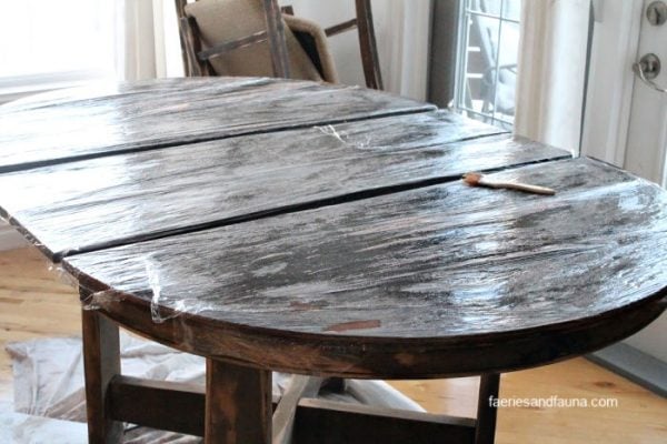How to Refinish a Table in White Stain