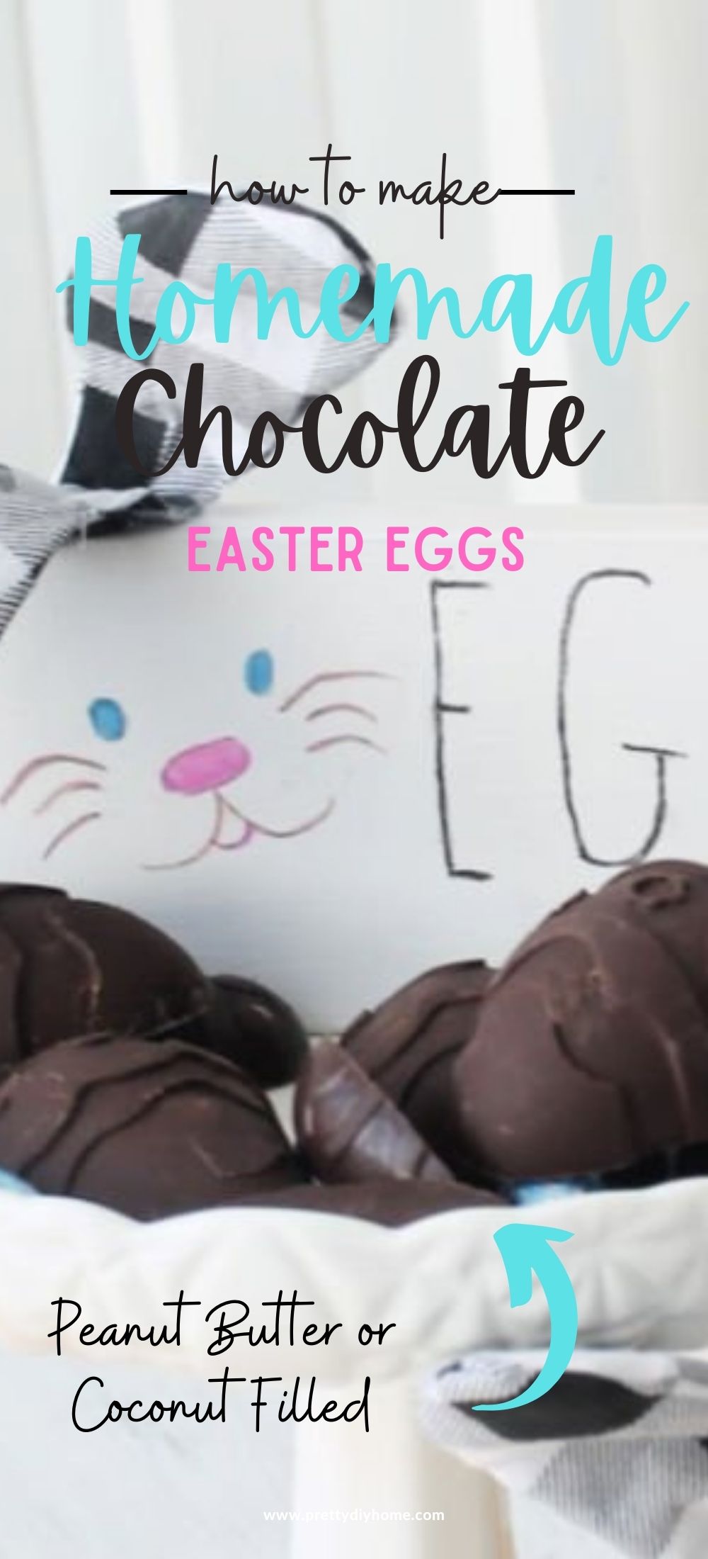 Easy Homemade Chocolate Easter Eggs Peanut Butter or Coconut Cream