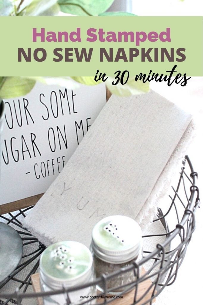 DIY No-Sew Fabric Napkins