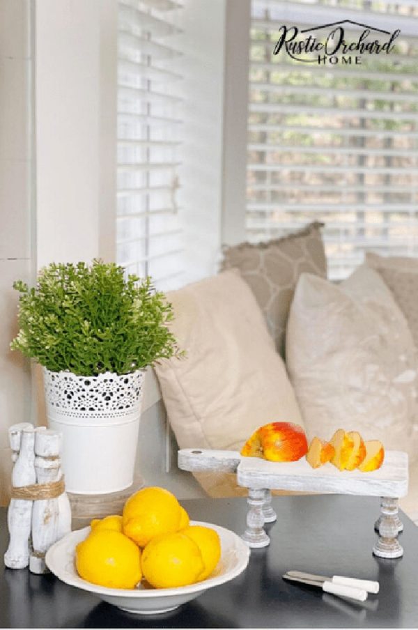 DIY Table Riser with Grain Stripes