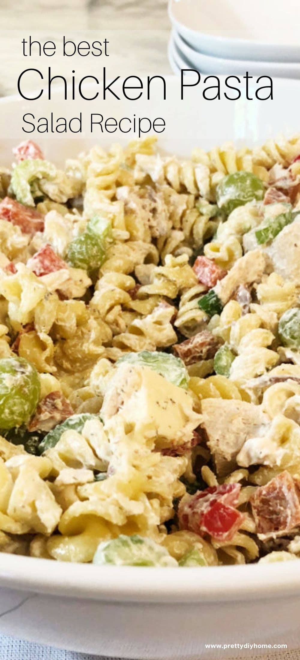 Chicken Pasta Salad Recipe With Creamy Dressing - Pretty DIY Home