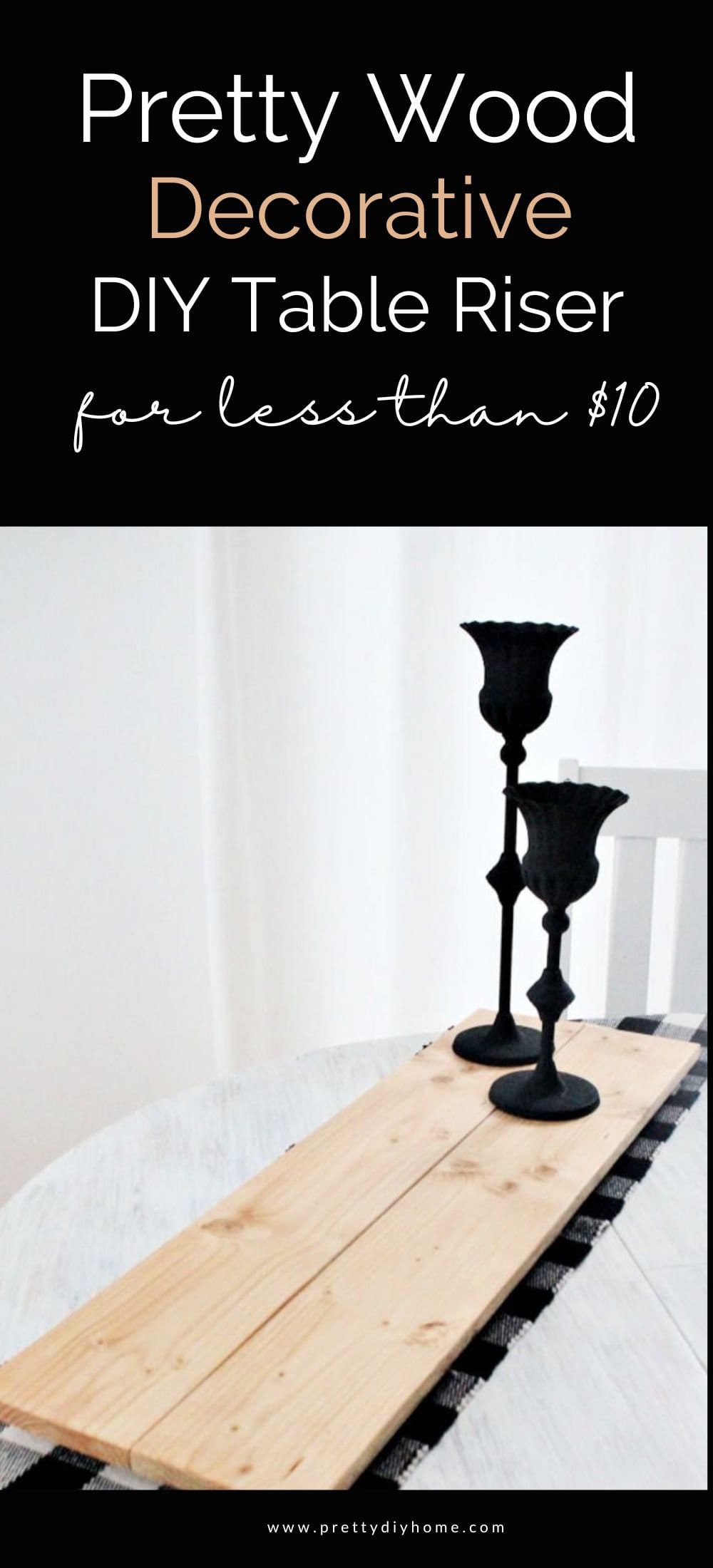 Easy DIY Farmhouse Wooden Riser Stand - Pretty DIY Home