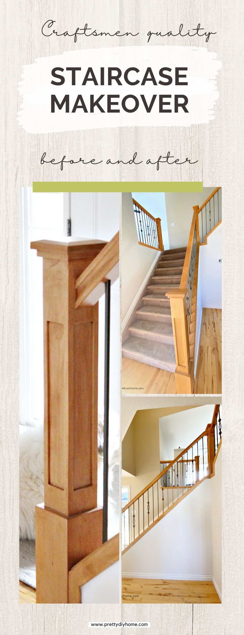 Staircase Makeover DIY or Contractor - Pretty DIY Home