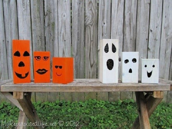 20 DIY Fall and Halloween Wood Craft Ideas - Pretty DIY Home