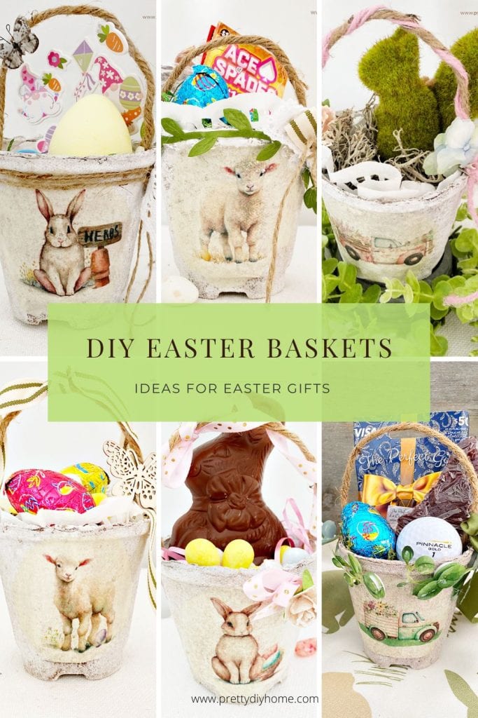 Cheap Easter Basket Ideas with Peat Pots - Pretty DIY Home