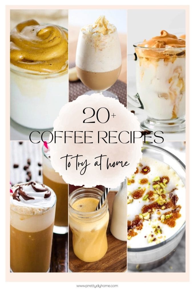 A collection of different recipes for delicious coffee.