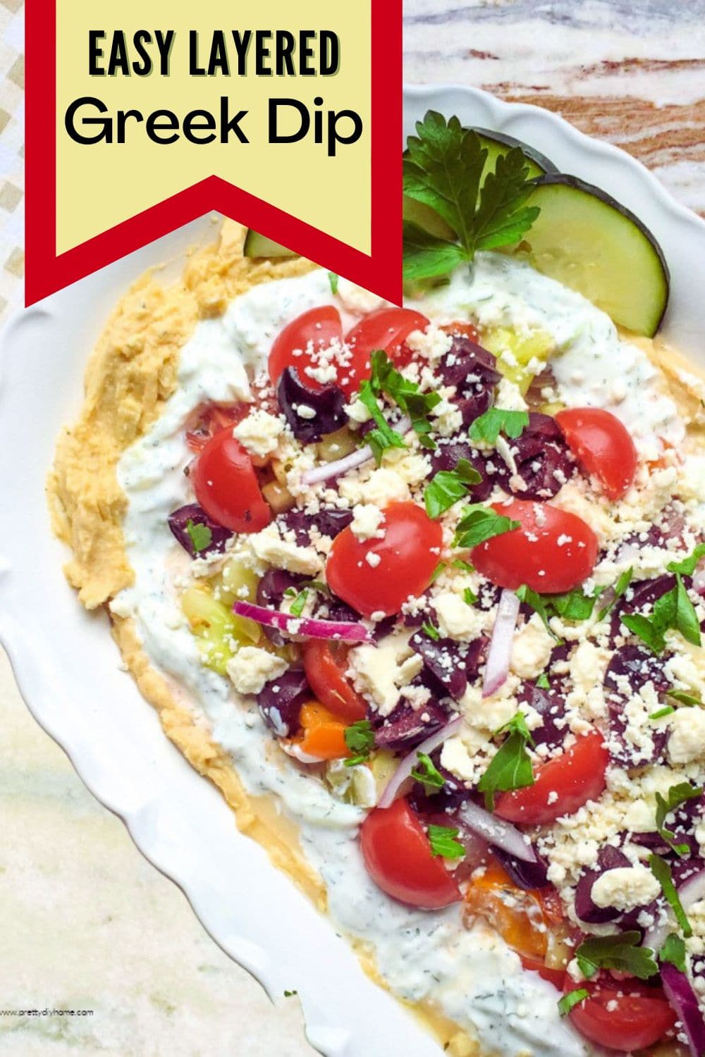 Greek Dip With Hummus And Tzatziki - Pretty DIY Home