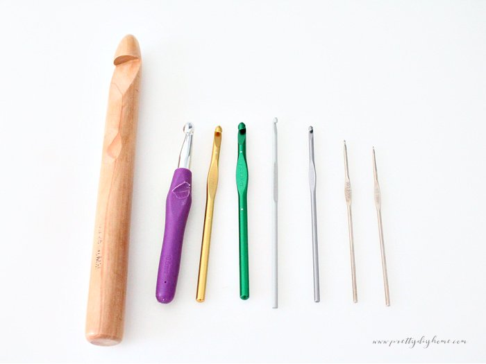 A collection of crochet hooks from very large to very tiny.  An example for a beginners tutorial how to post.