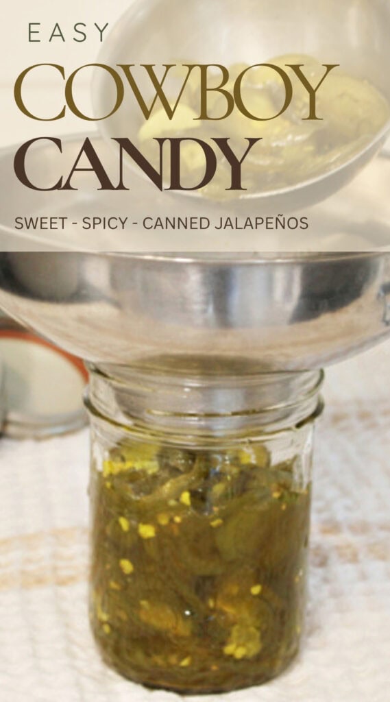 Easy cowboy candy jalapenos recipe made with sliced jalapenos and sweet pickling brine.